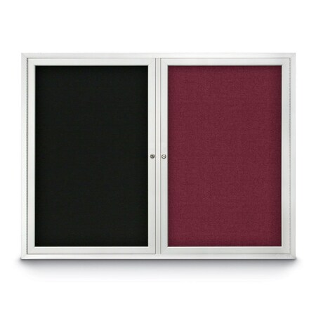 United Visual Products Corkboard, 72"x48", Cinnabar/Gold UV434H-GOLD-CINNABA